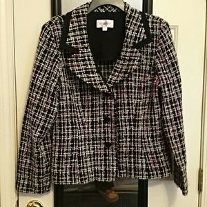 Black and pink Tweed blazer